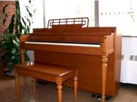 Frisco brown upright piano 1